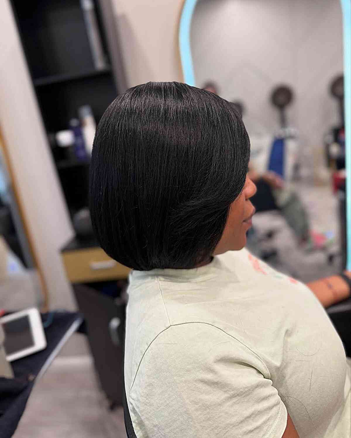 Sleek Blunt Bob with Subtle Layers