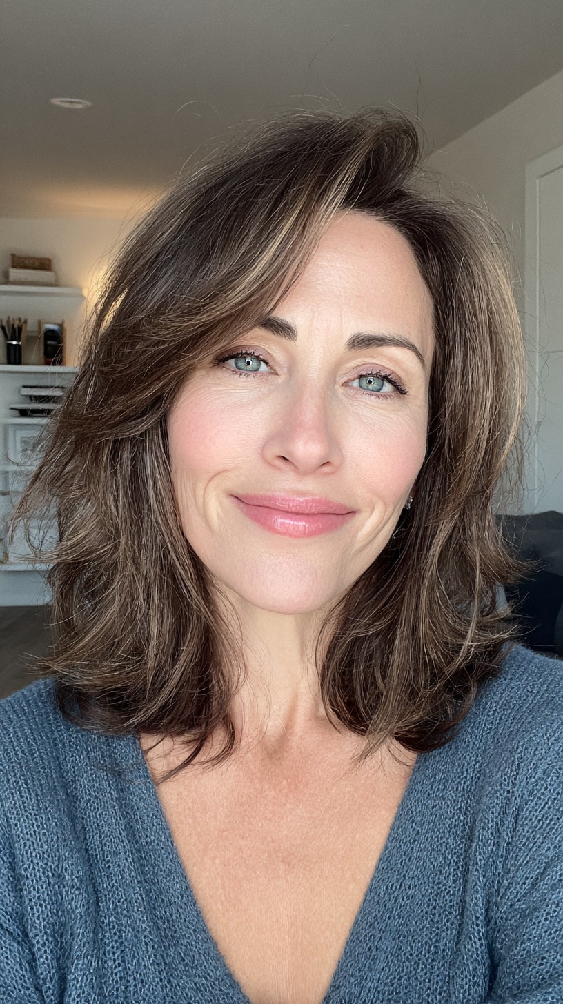 Soft Layered Shoulder-Length Cut with Face-Framing Flip