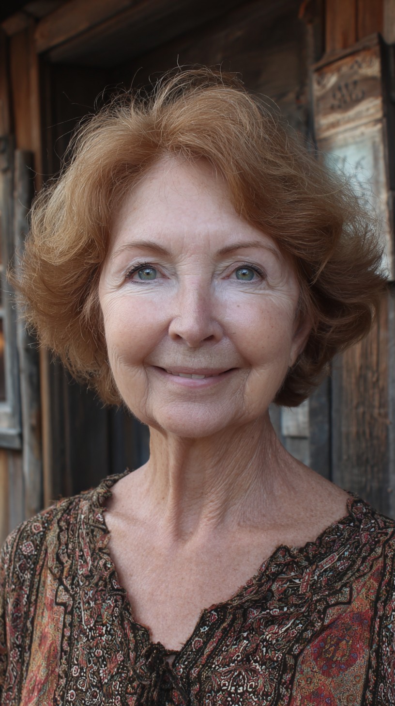 Airy Feathered Auburn Bob with Lifted Crown