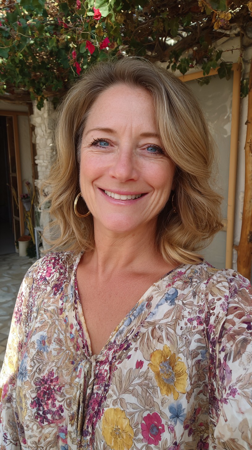 Face-Framing Layered Long Bob with Subtle Balayage