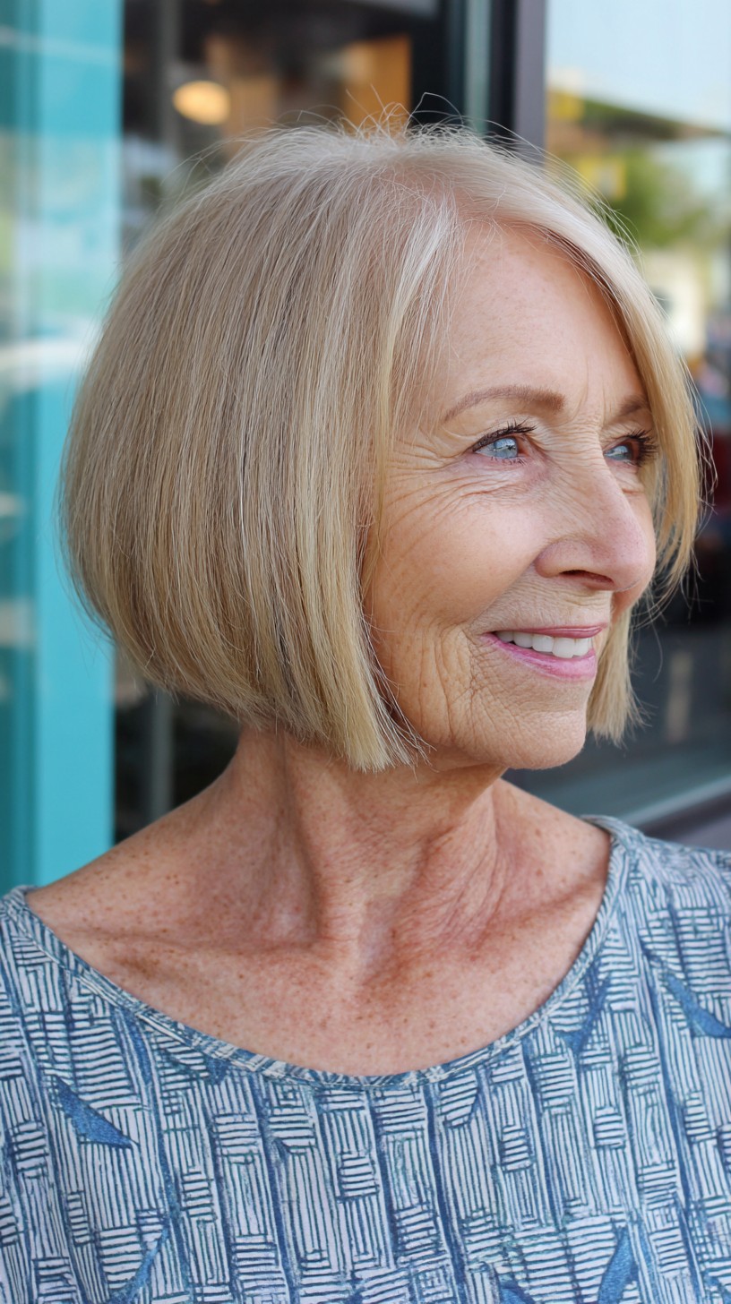 Jaw-Skimming Blunt Bob with Subtle Interior Graduation