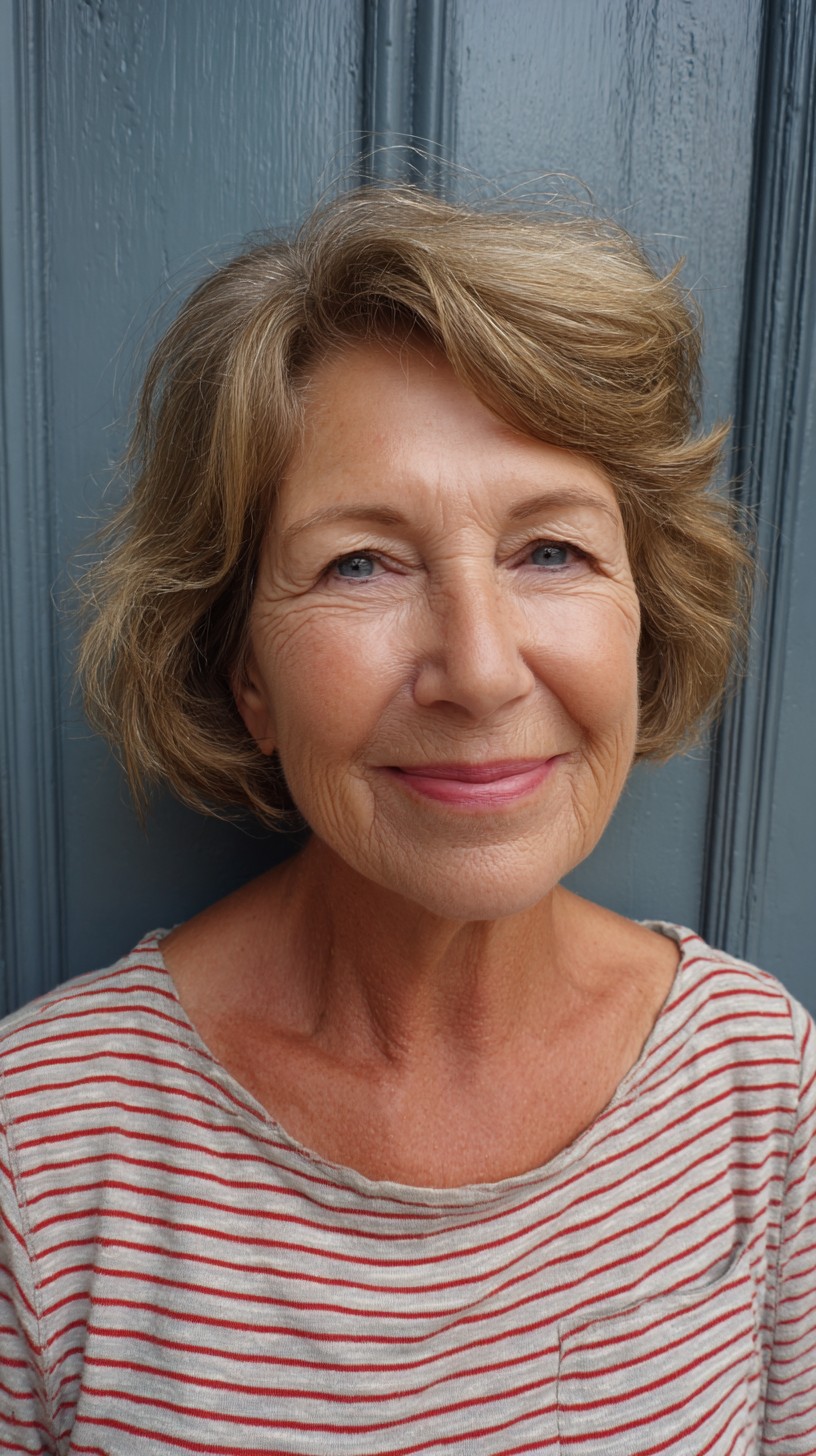 Side-Swept Layered Short Bob with Lifted Crown
