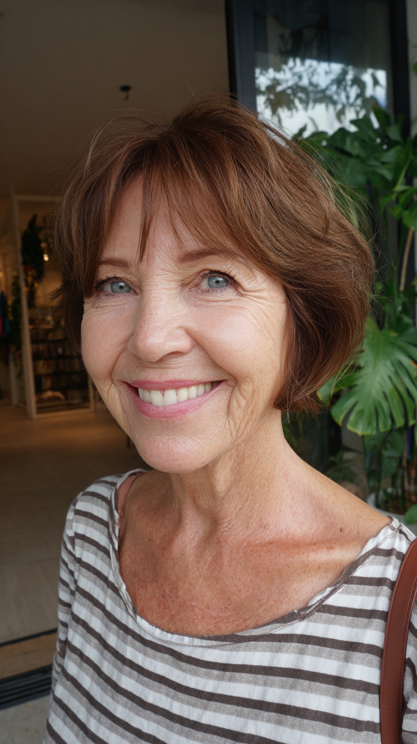 Soft Layered Bob with Wispy Bangs