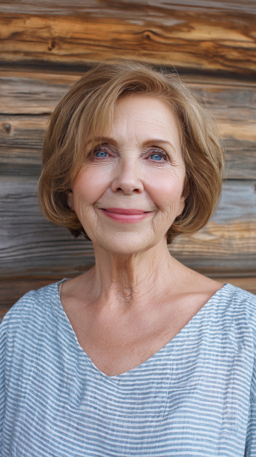 Subtle Lifted Crown Ear-Length Bob with Soft Face-Framing Layers