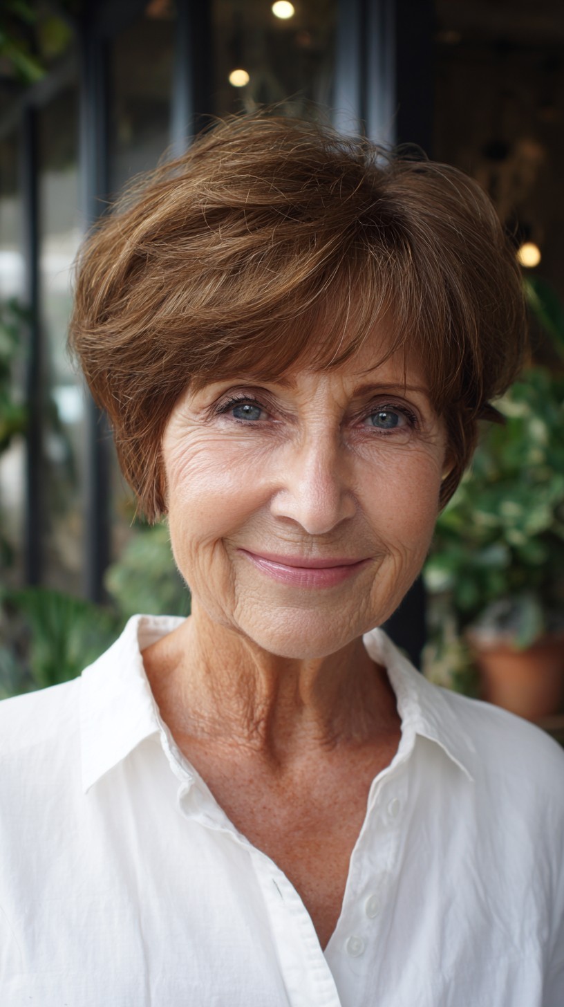 Chestnut Layered Pixie-Bob with Feathered Crown and Side Fringe