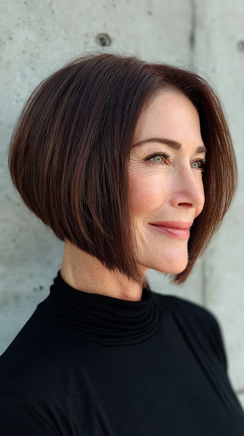 Mocha Chestnut Forward-Weighted Graduated Bob
