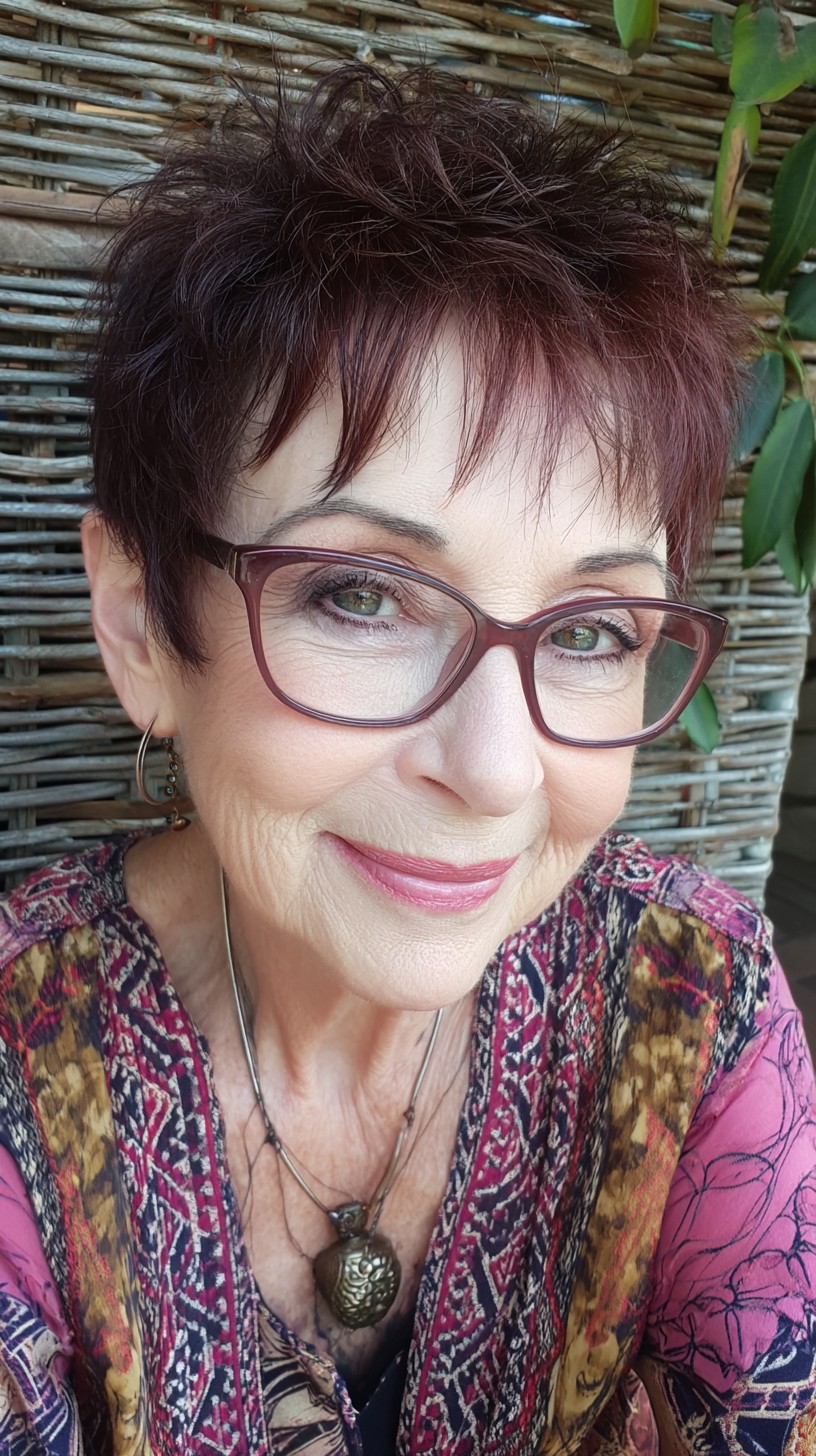 Textured Short Pixie with Wispy Fringe