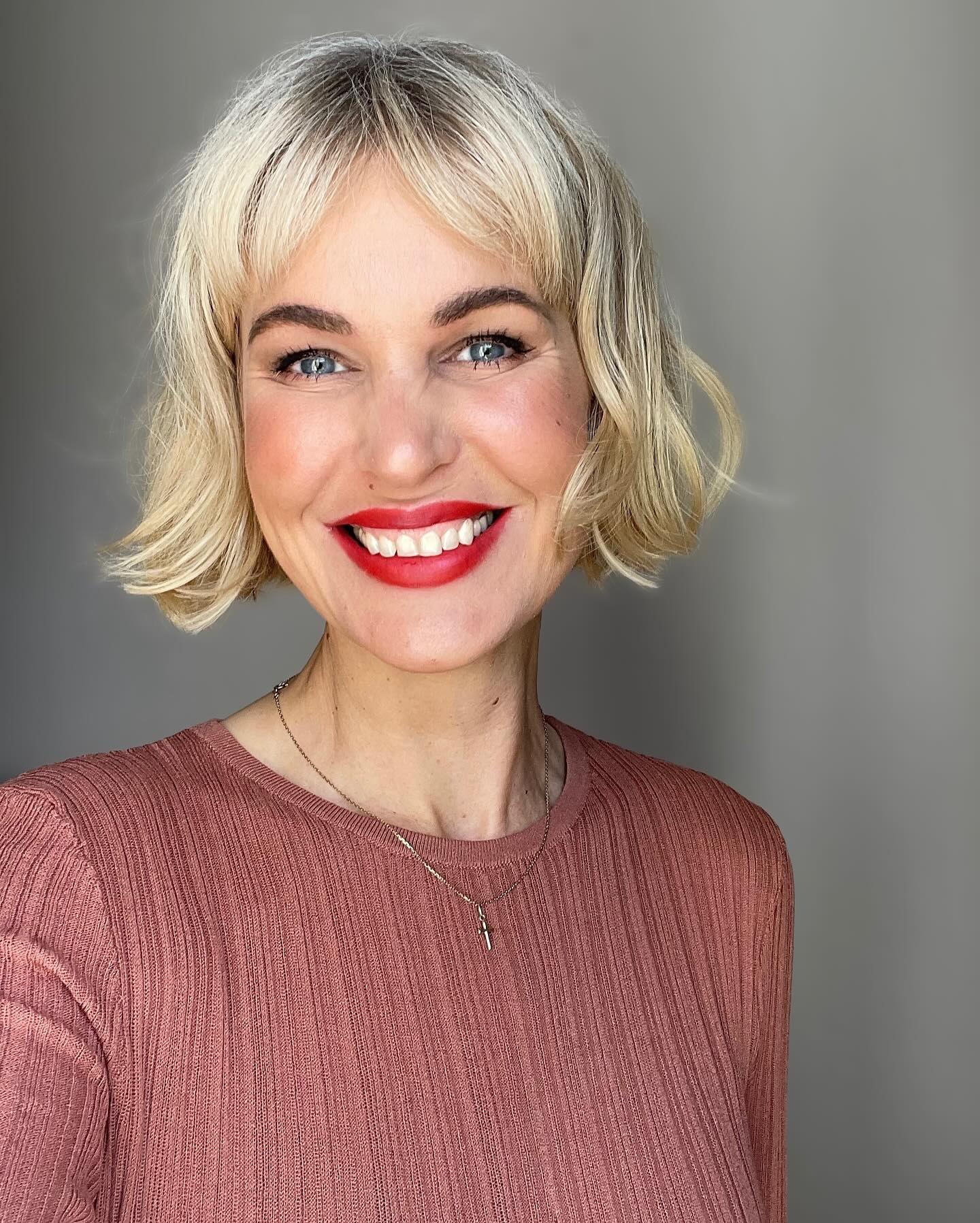 Chic Chin-Length French Bob with Wispy Micro-Fringe