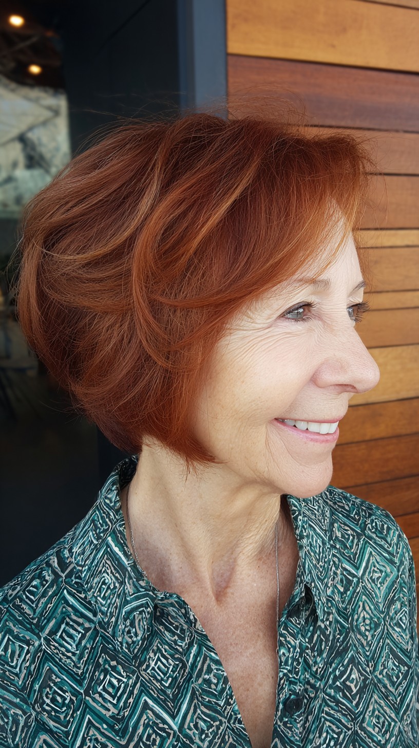 Warm Copper Rounded Stacked Slope Bob