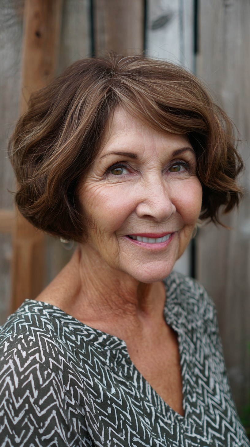 Chestnut Ripple Bob with Delicate Babylight Framing