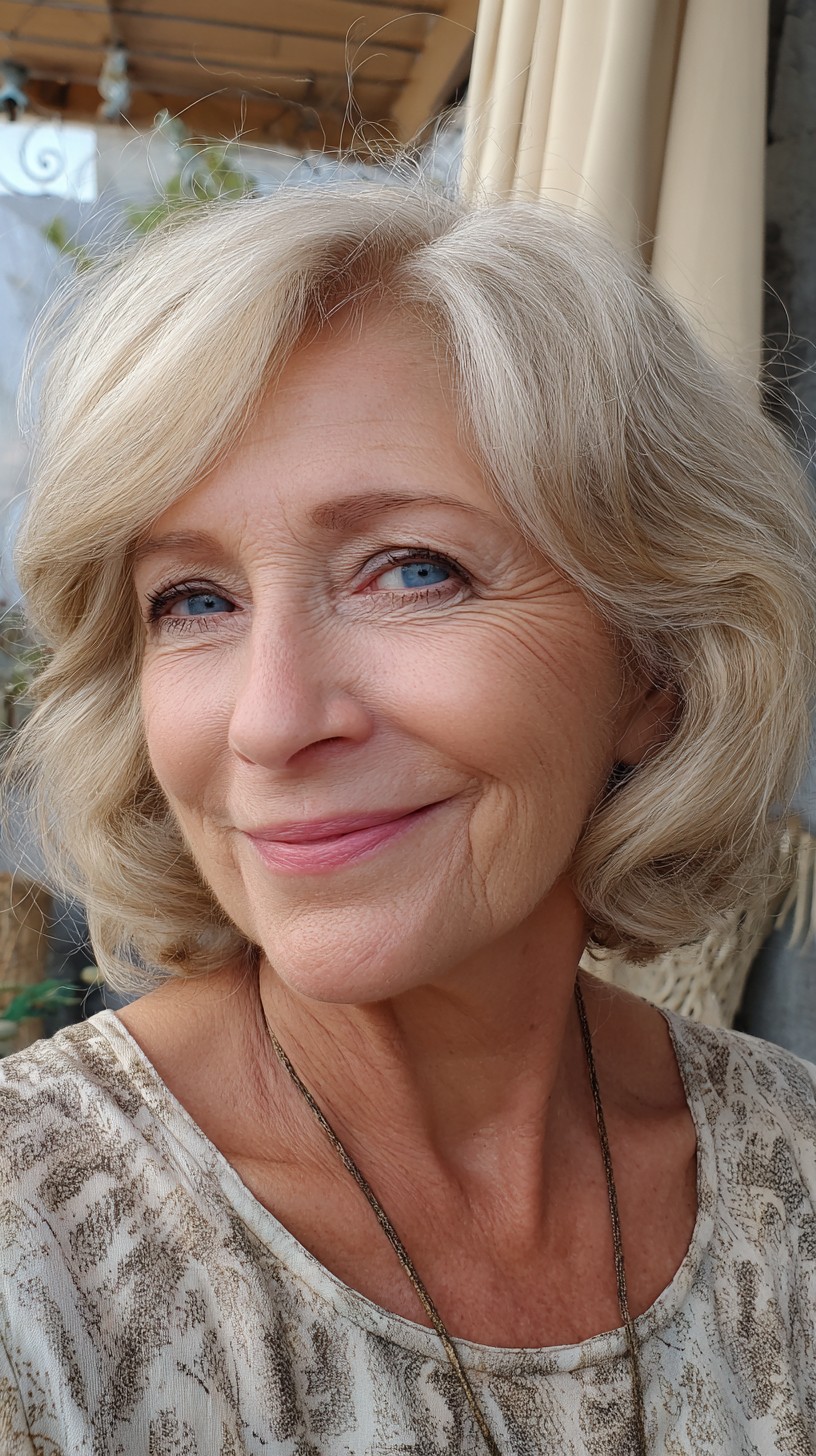 Silver Ripple Bob with Gentle Interior Graduation