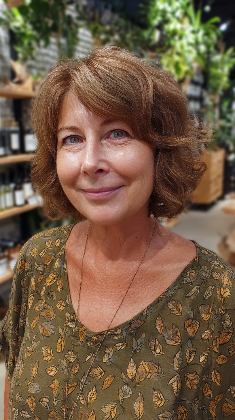 Softly Feathered Ripple Bob with Crown Lift