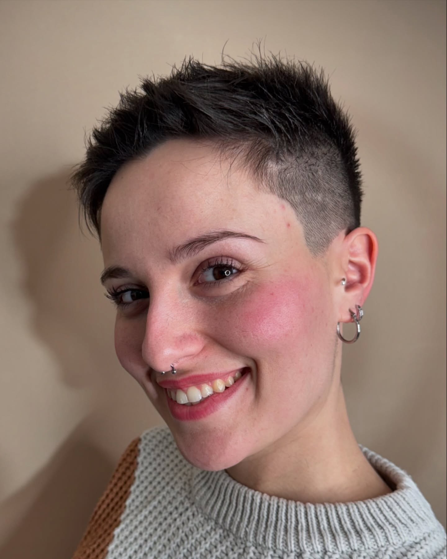 Bold Textured Cropped Pixie with Tapered Skin-Fade