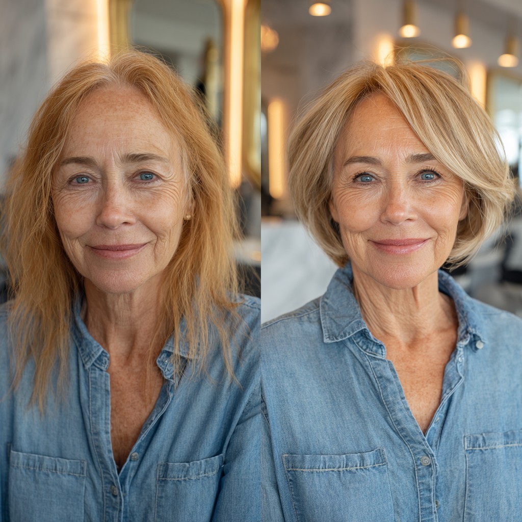 Feathered Chin-Length Bob with Lifted Crown and Face-Framing Layers
