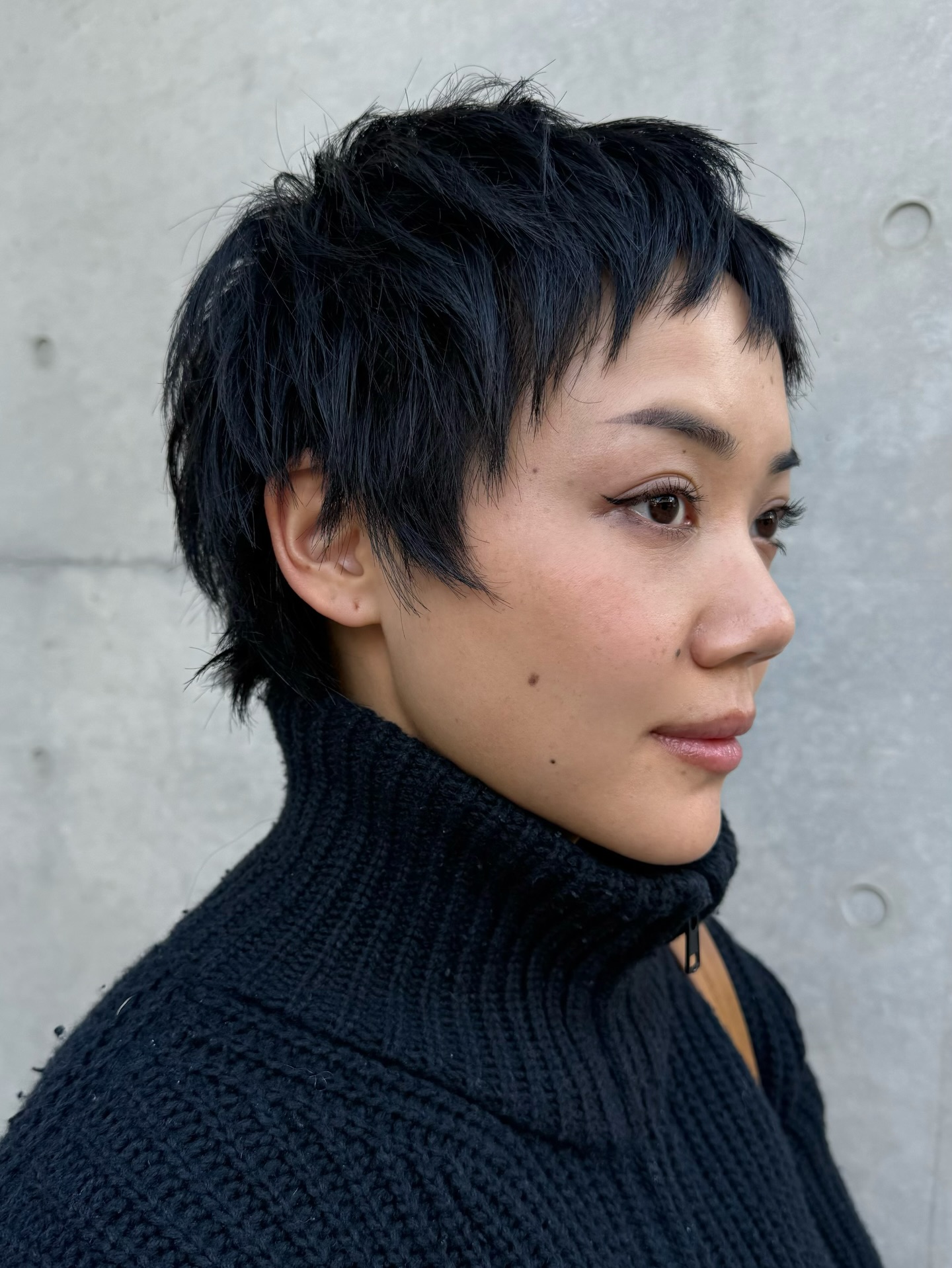 Razor-Textured Short Pixie with Feathered Baby Fringe