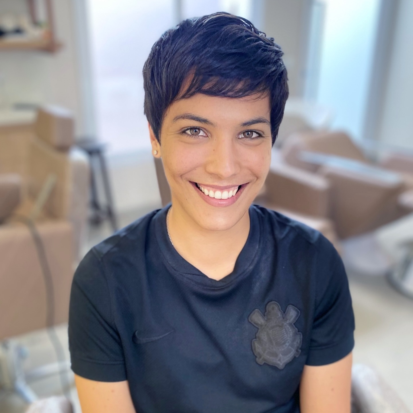 Sleek Tapered Micro Pixie with Soft Side Fringe