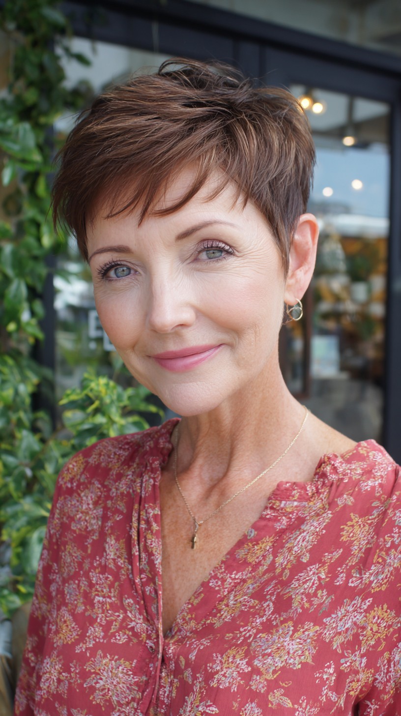 Soft Feathered Pixie with Tapered Nape