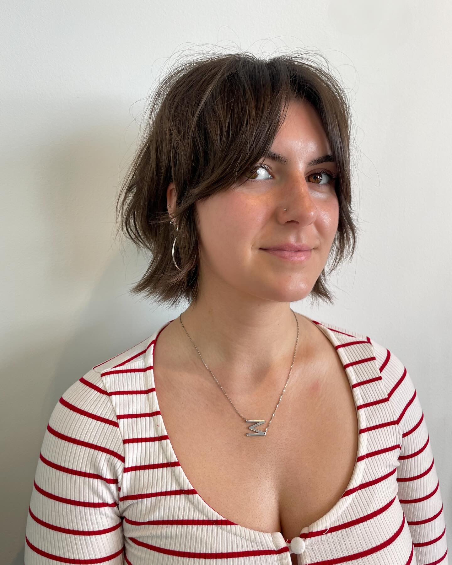Razor-Cut Chin-Length Bob with Grown-Out Curtain Pieces