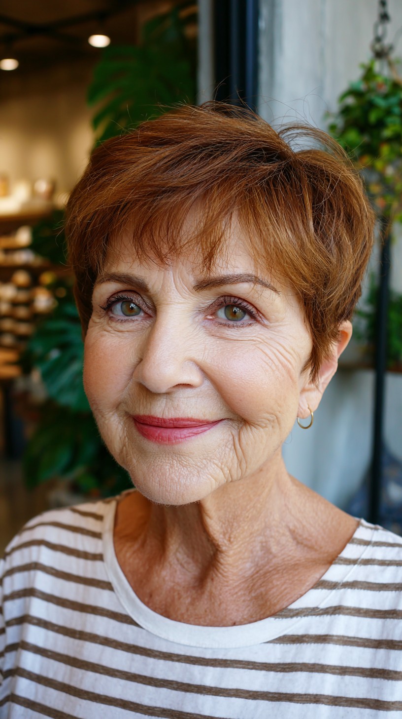 Short Feathered Pixie with Wispy Micro-Bangs