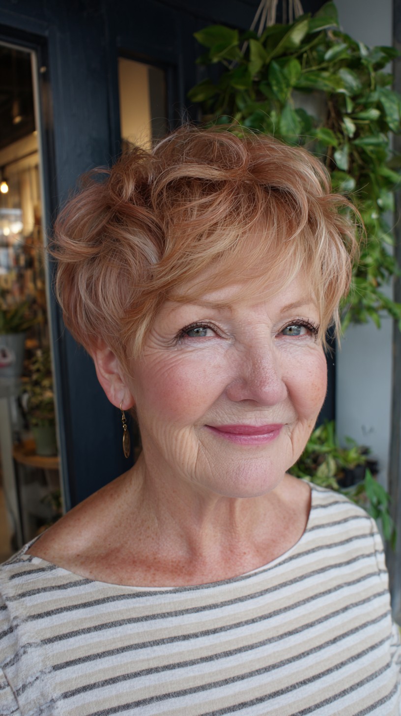 Soft Piecey Pixie with Feathered Fringe