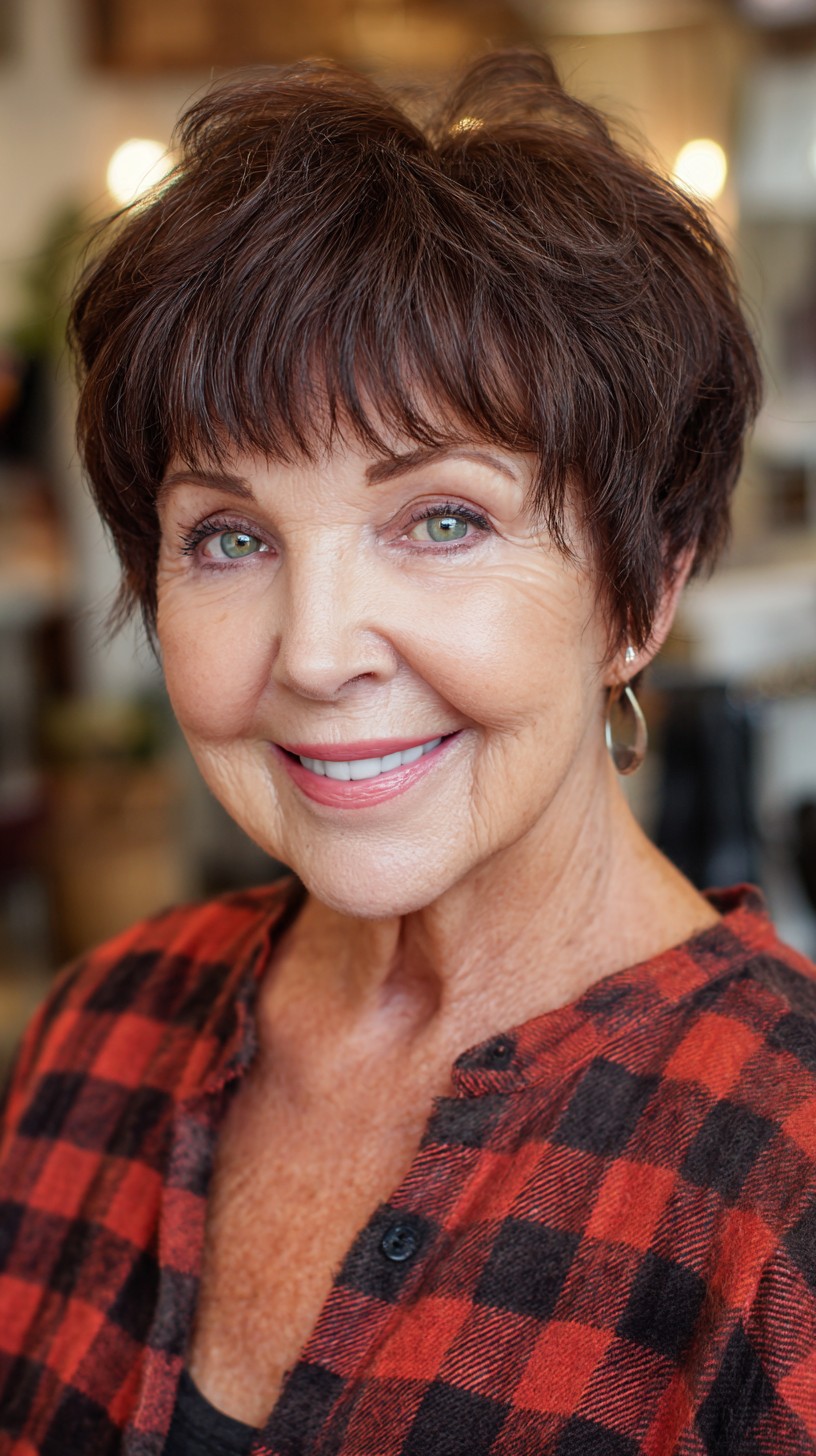 Textured Short Pixie with Soft Micro Fringe
