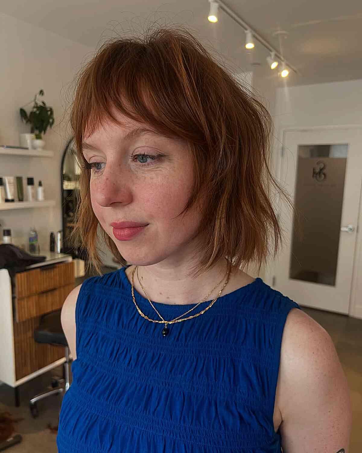 Textured Bob with Soft Bangs