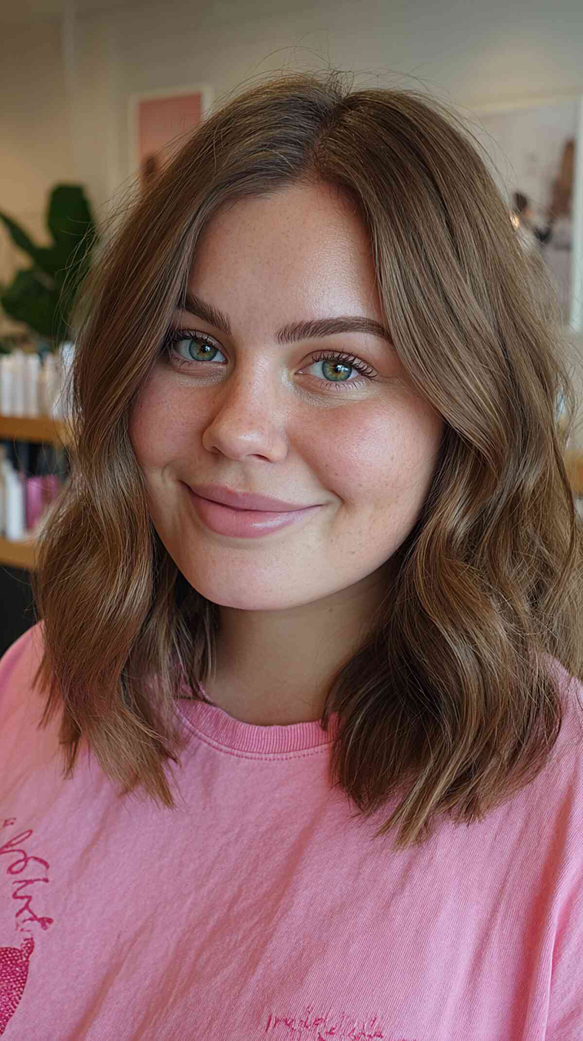 Stylish Long Bob for Round Faces