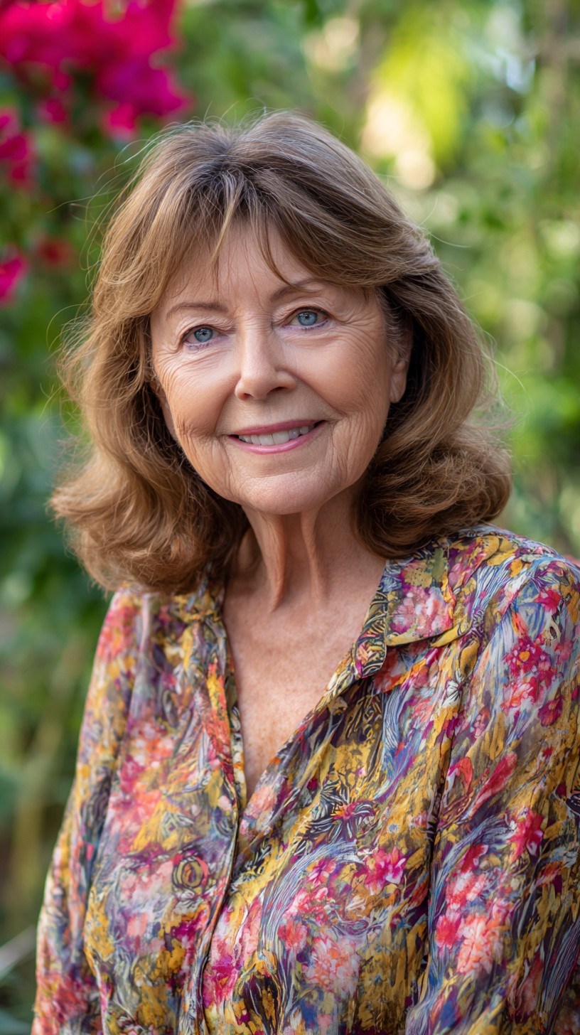 Brushed Mid-Lob with Side-Parted Curtain Fringe