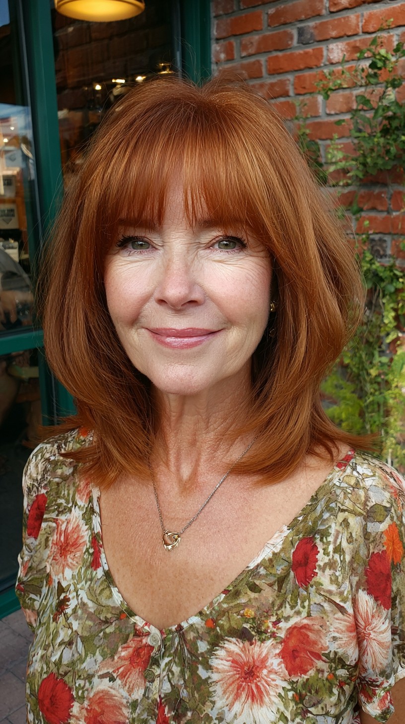 Feathered Mid-Lob with Soft Blended Curtain Fringe