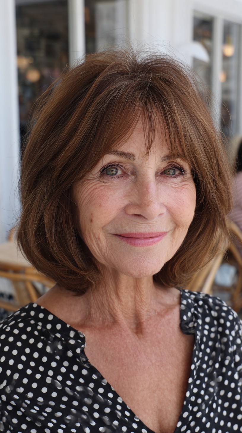 Rounded Mid-Lob with Face-Framing Micro-Bangs