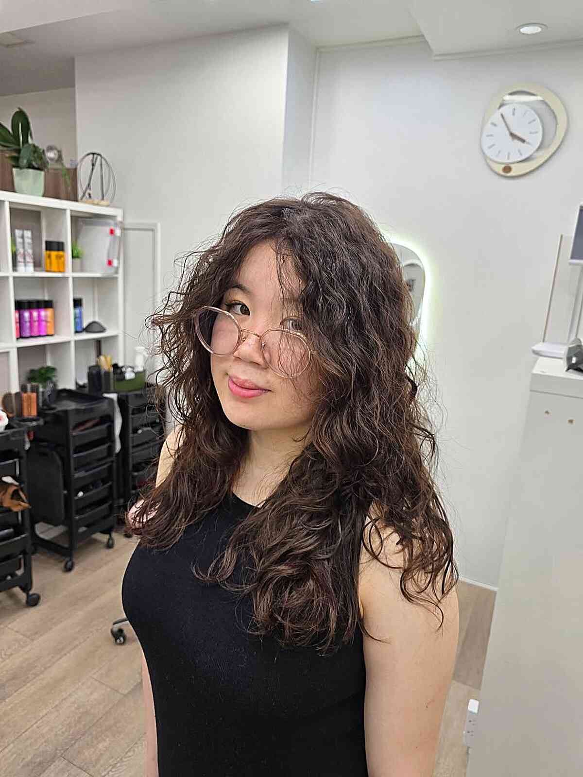 Stylish Long Digital Perm with Soft Waves
