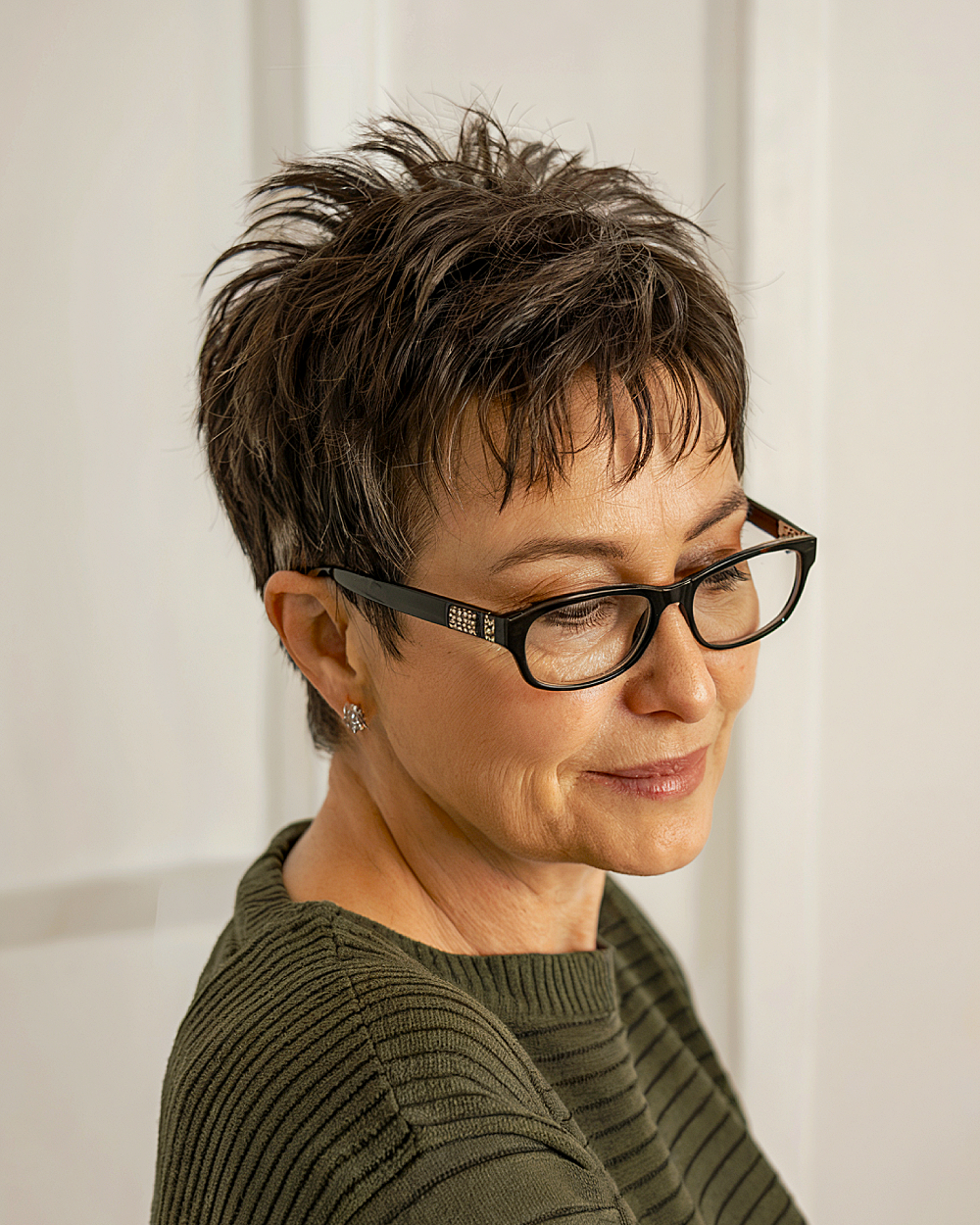 Textured Short Layered Pixie Cut