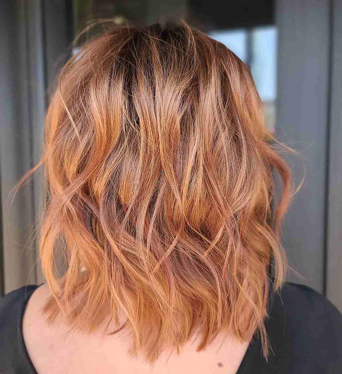Ginger Peach with Subtle Lowlights for Autumn