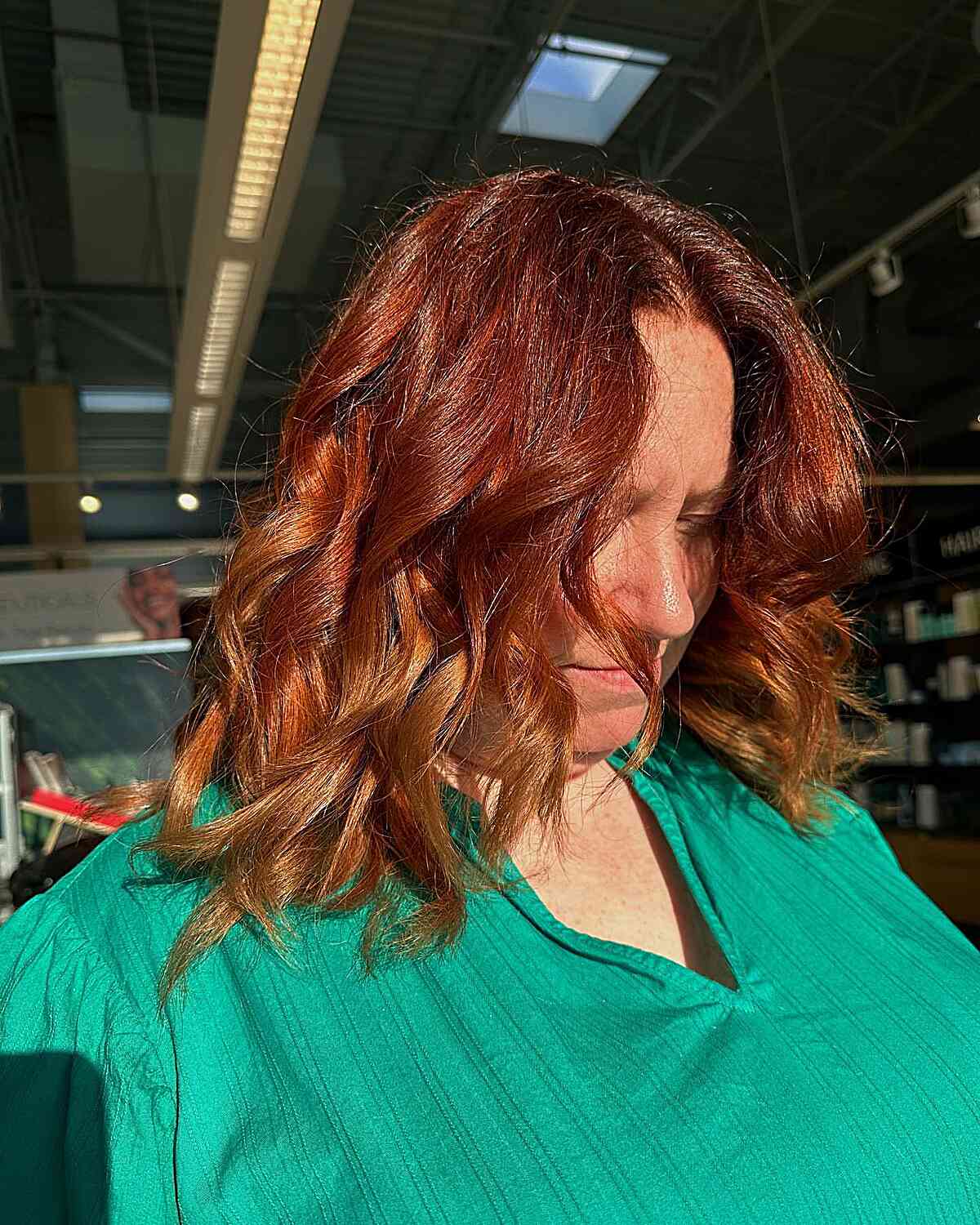 Ginger Red to Light Brown Ombre for Older Ladies Over 40 for Fall