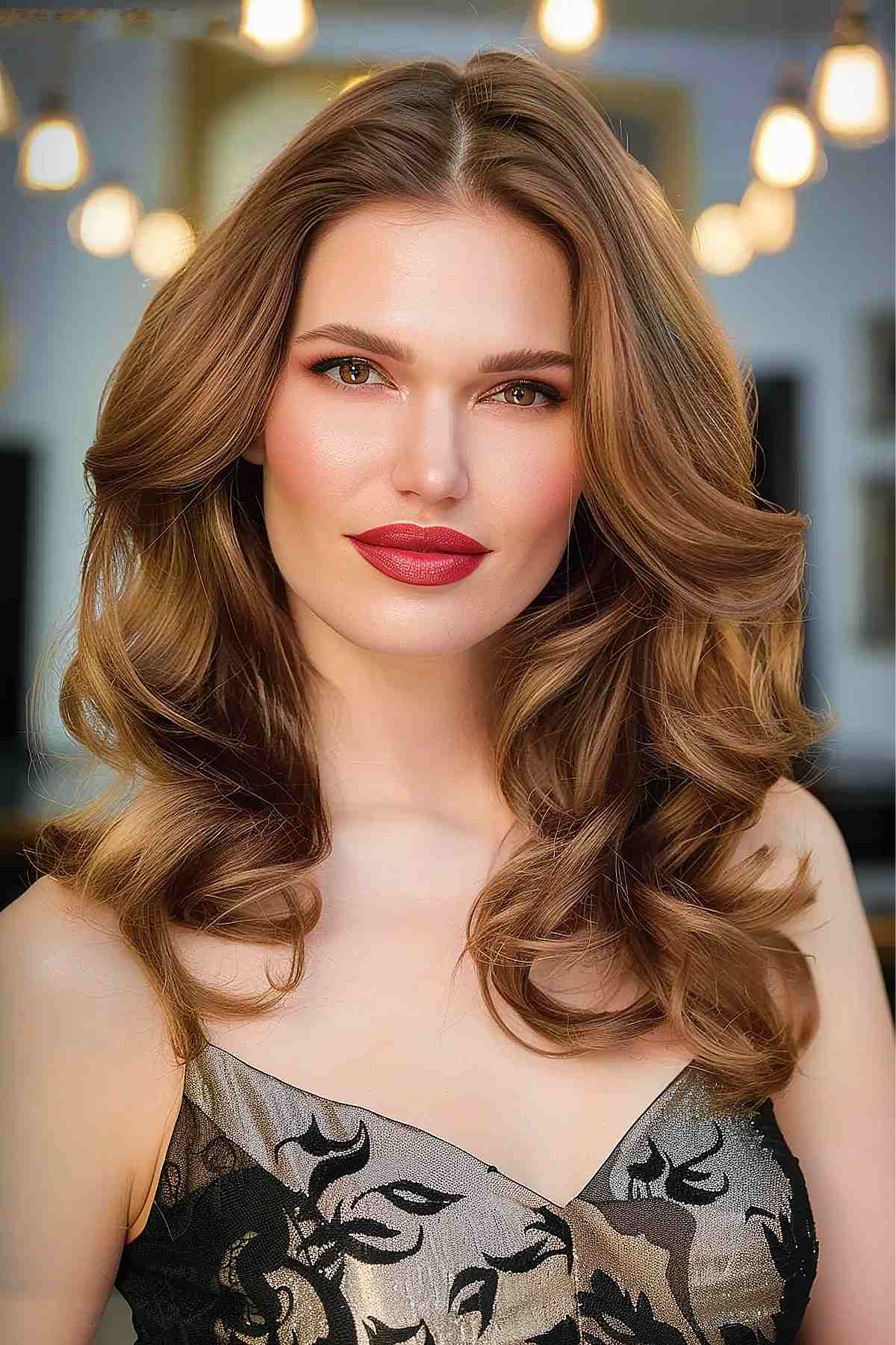 Glamorous Hairstyle with Smooth Waves
