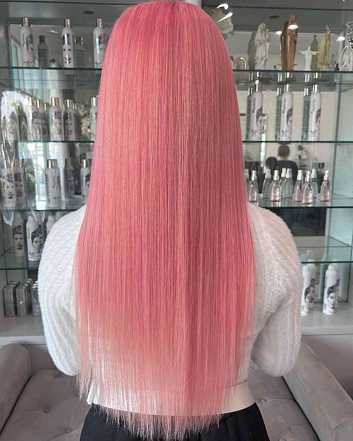 Global Pastel Pink Straight Hair for women with long hair