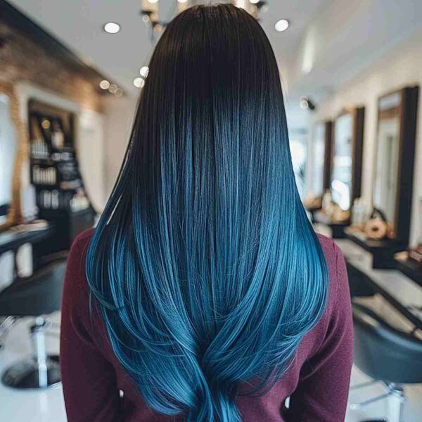 A Black to Blue Ombre