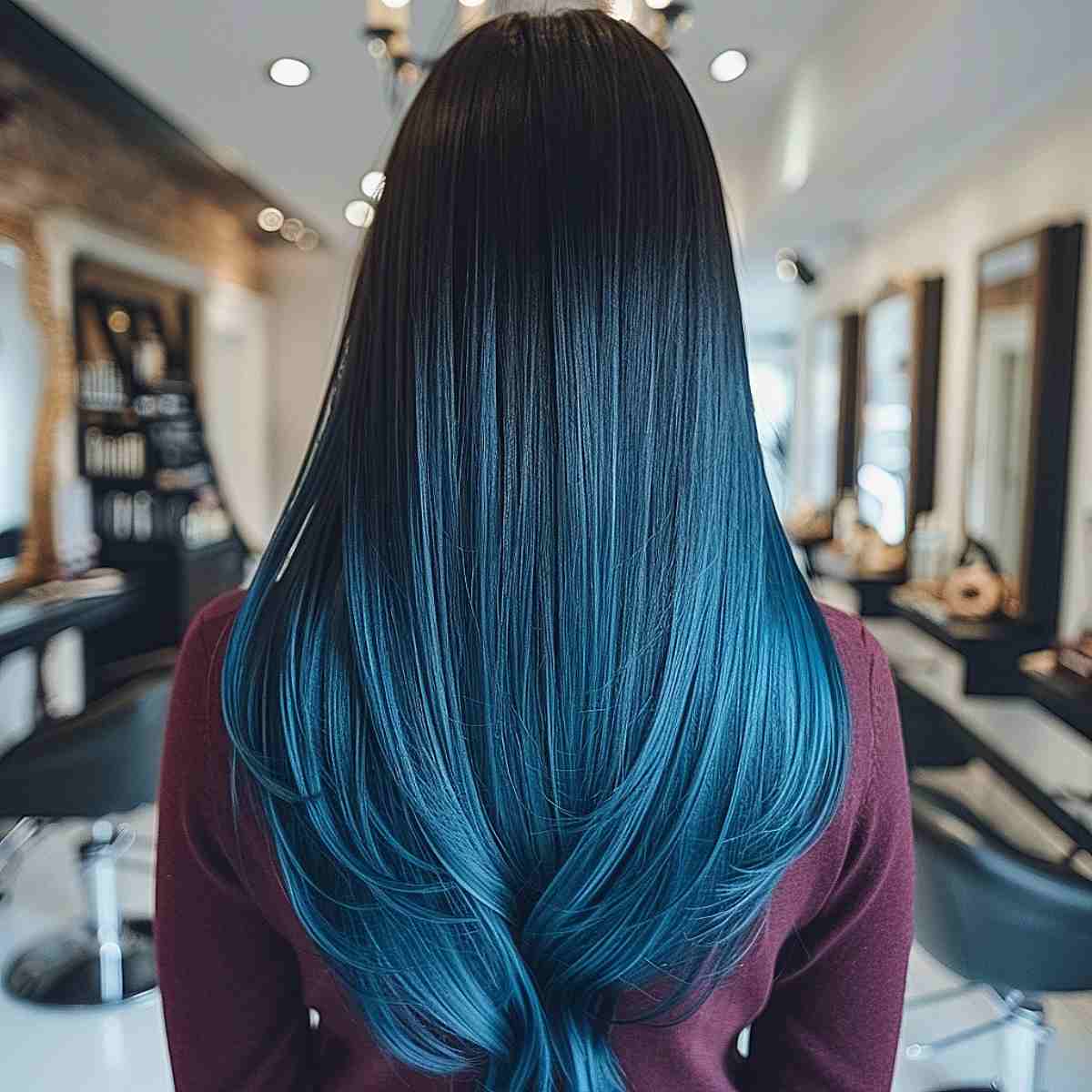Black to Blue Ombre