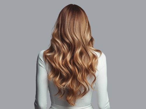 Glossy caramel balayage hair colors