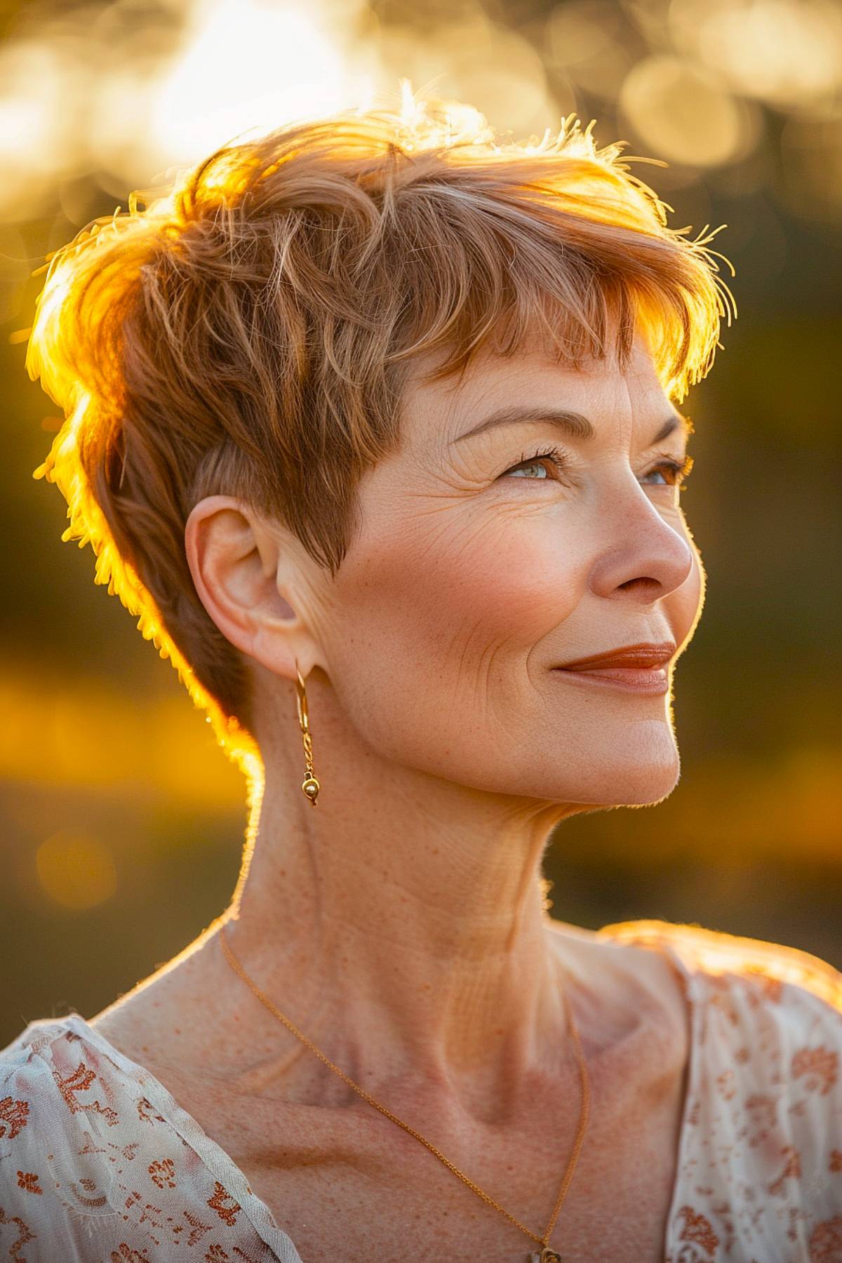 Soft pixie cut with tapered sides