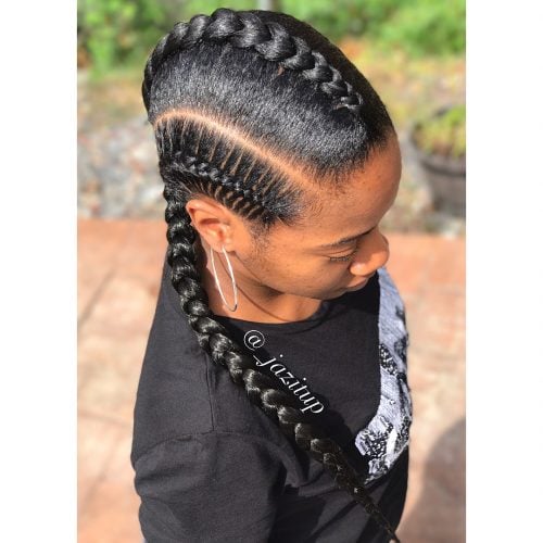 Underbraided Style for Natural black Hair