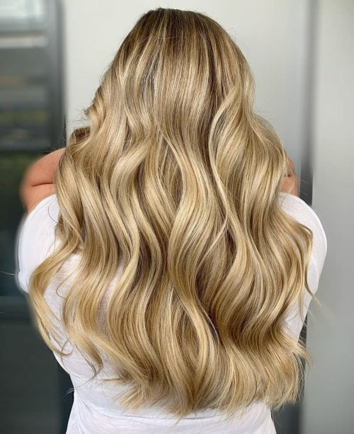 Golden Blonde Hair with Golden Highlights