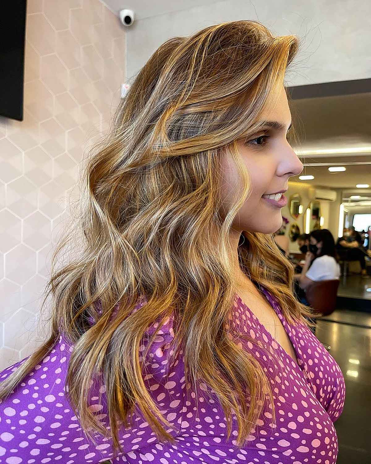 Golden Brown Hair with Blonde Highlights