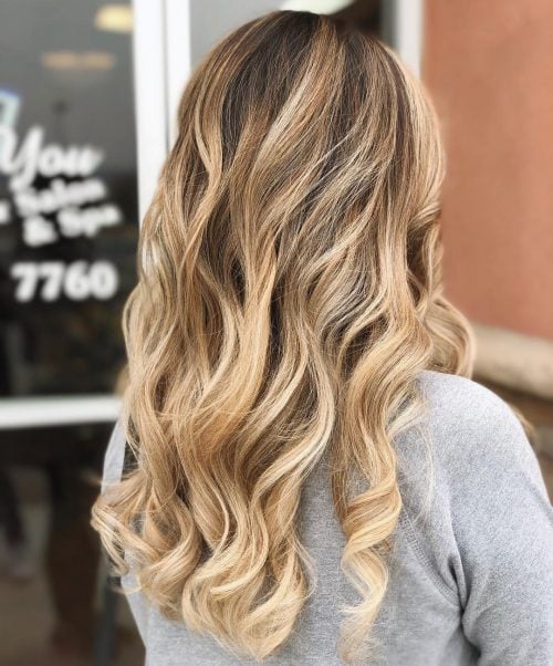 Stunning Golden Brown Hair with Blonde Highlights
