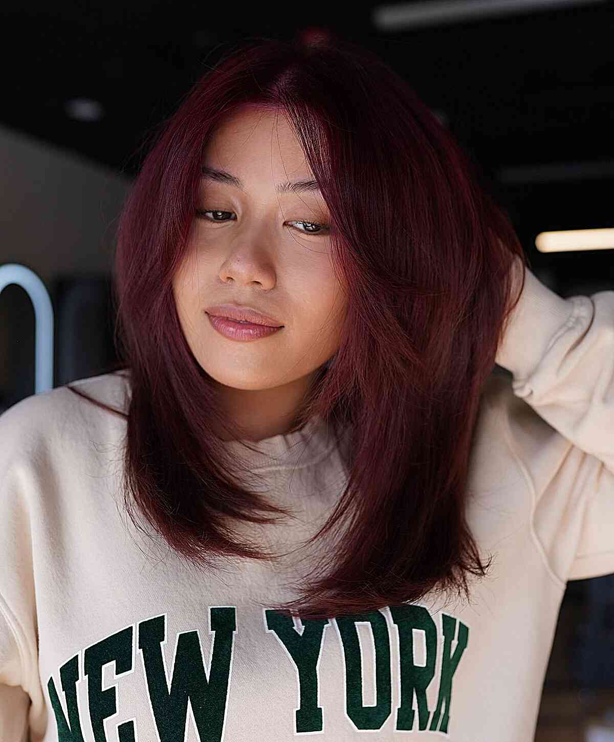 Gorgeous Dark Red Wine Hair Color