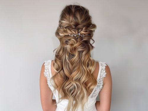 Gorgeous half up half down wedding hairstyles