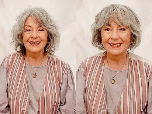 Gorgeous jaw-length haircuts for women over 60