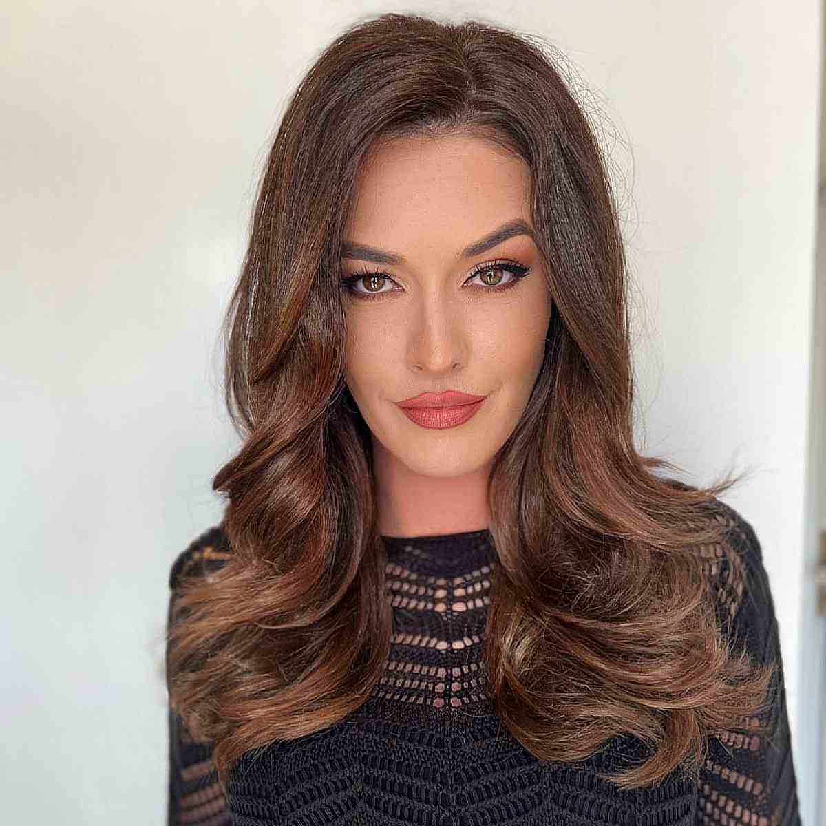 Gorgeous Long Hair with Curled Ends and Front Layers