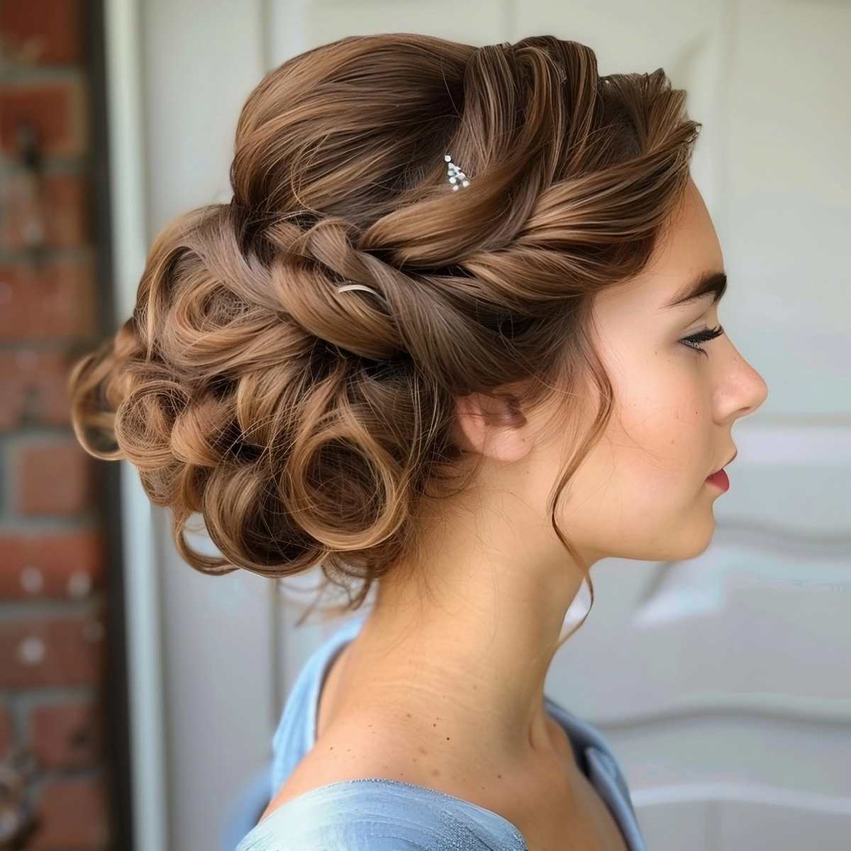 Gorgeous Romantic Updo for Prom Evening