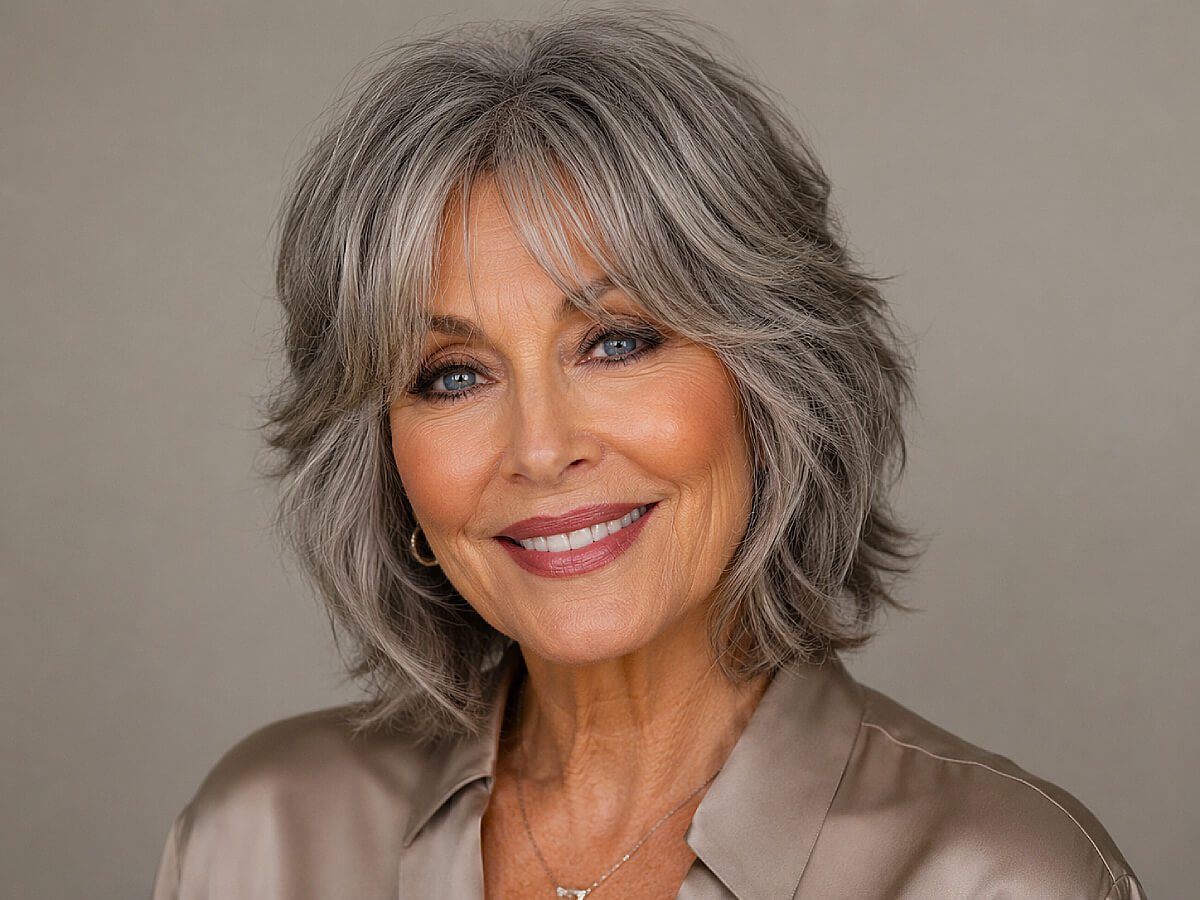 Gorgeous shag bob haircuts for women over 70